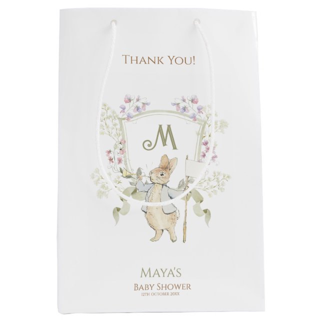Gingham Peter, Rabbit Monogram Baby Shower (Framsidan)