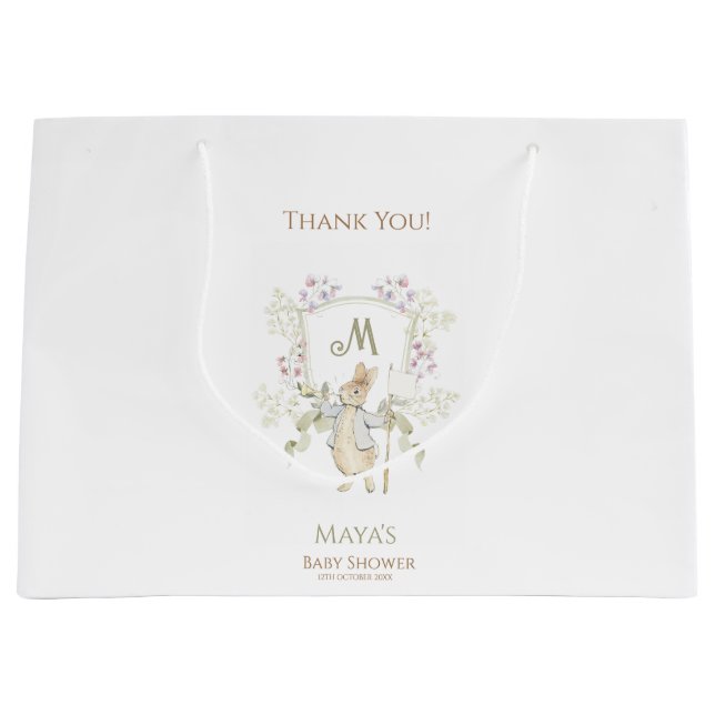 Gingham Peter, Rabbit Monogram Baby Shower (Framsidan)