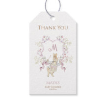 Gingham Peter, Rabbit Rosa Monogram Baby Shower