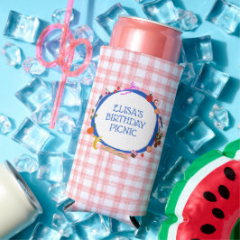 Gingham Picnic Modern Cute ANPASSNINGSBAR FÖDELSED