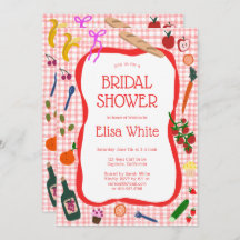 Gingham Picnic Modern Cute ANPASSNINGSBAR QR Möhip