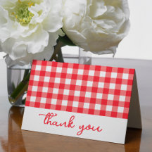 Gingham Play Red & White