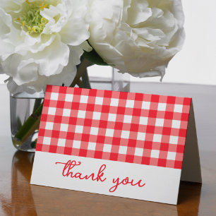 Gingham Play Red & White Tack Kort