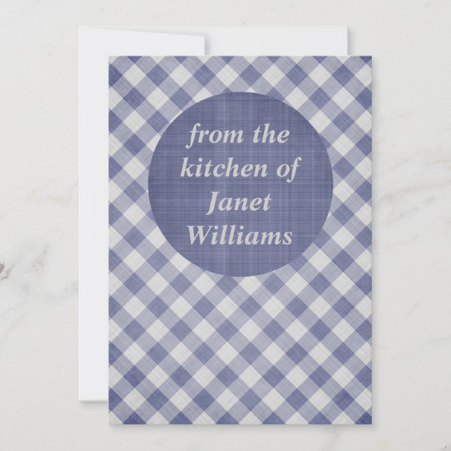Gingham Recipe Cards (Framsida)