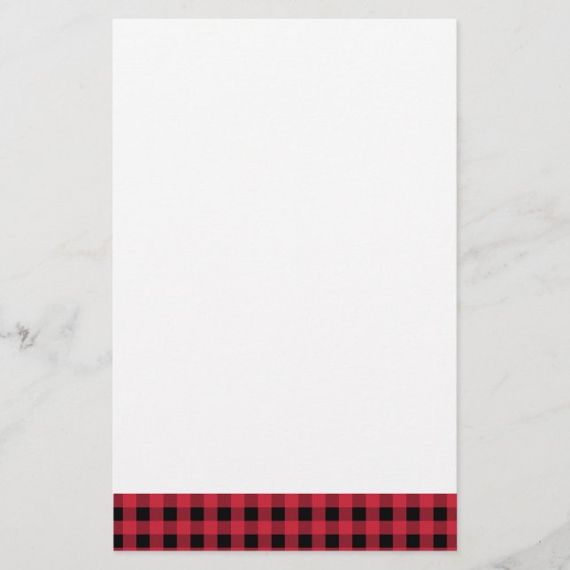 Gingham Red and Black Brevpapper (Framsida)