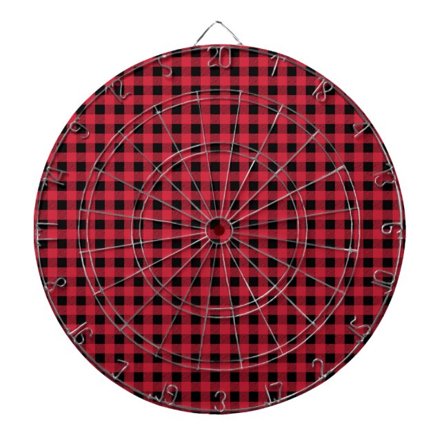 Gingham Red and Black Darttavla (Framsidan)