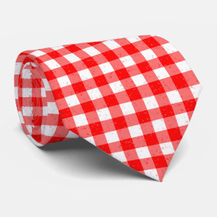 Gingham Red and White Mönster Neck Tie Slips