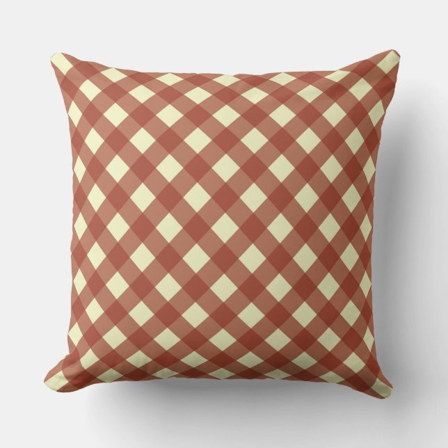 GINGHAM - RED & CREAM KUDDE (Framsida)