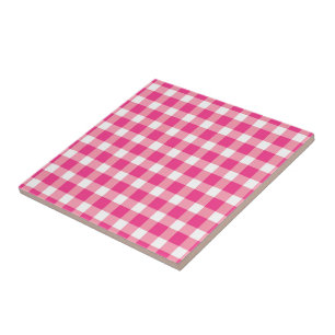 Gingham Rosa Design Kakelplatta