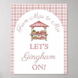 Gingham Rosa Fresh off Market Möhippa Poster