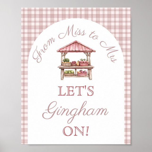 Gingham Rosa Fresh off Market Möhippa Poster (Framsidan)
