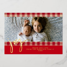 Gingham Rustic Farmhouse Röd Beige Jul Foto