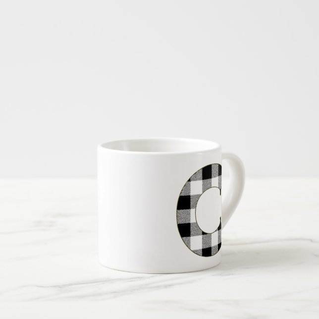 Gingham-ruta C Espressomugg (Framsida höger)