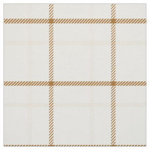 Gingham-ruta neutral brun elfenben pastellfärg tyg