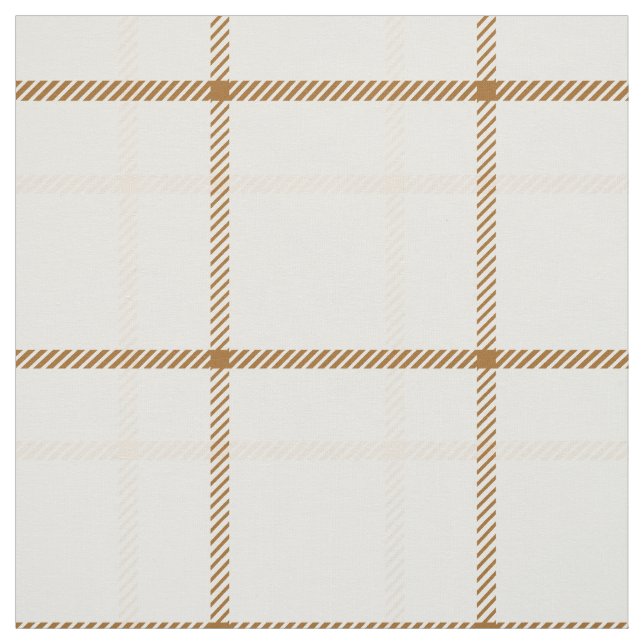 Gingham-ruta neutral brun elfenben pastellfärg tyg (Provkarta)