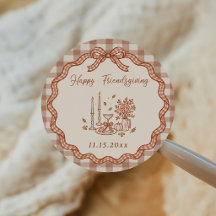 Gingham-rutiga Vänner-tackmiddag