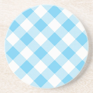 Gingham Series—Blue Underlägg 1 av många färg Sandsten