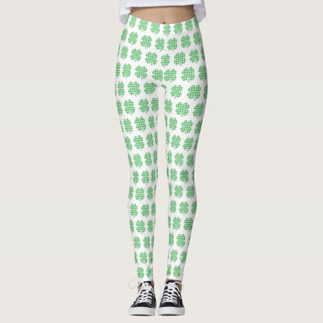 Gingham Shamrock Leggings (Framsida)