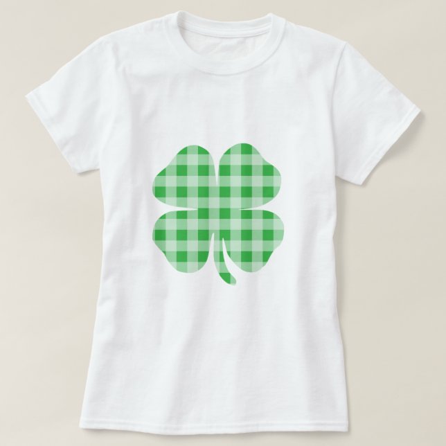 Gingham Shamrock T Shirt (Design framsida)