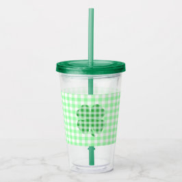 Gingham Shamrock Take Away Mugg