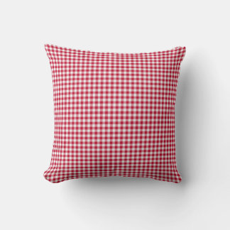 Gingham Square Dekorativ kudde-Red och White Kudde