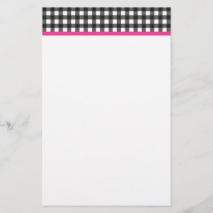Gingham Stationary Brevpapper