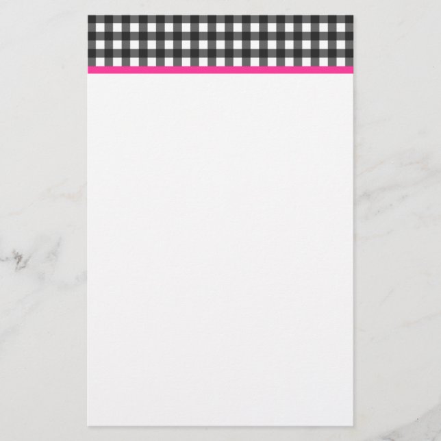 Gingham Stationary Brevpapper (Framsida)