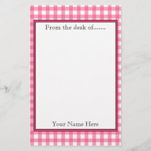 Gingham Stationery Brevpapper
