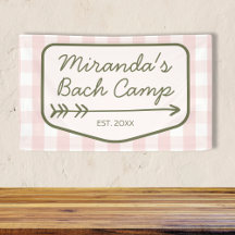 Gingham Summer Bach Camp Rosa Grönt Bachelorette