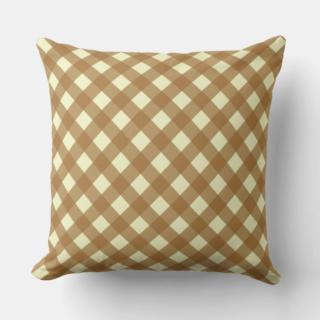 GINGHAM - TAN & CREAM KUDDE (Framsida)