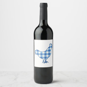 Gingham Tupp Vinflaska Etikett