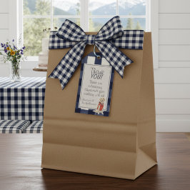 Gingham Vild One Golden Retriever 1st Birthday Presentetikett
