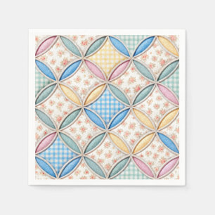 Ginghamkatedralfönster Quilt Design Pappersservett