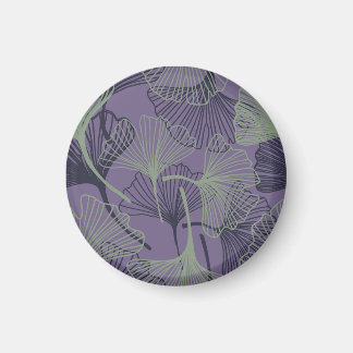 Gingko biloba: abstrakt vintage mönster. magnet