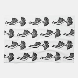 Gingko Löv Lino Print Kitchen Towels Kökshandduk