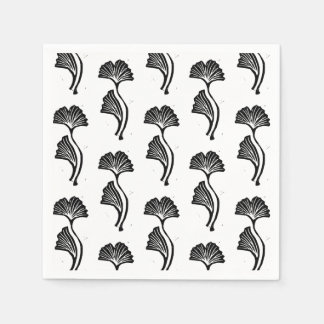 Gingko Löv Lino Skriv ut Pappersservett