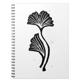 Gingko Löv Lino Skriv ut Spiral fotopatbok för ant Anteckningsbok