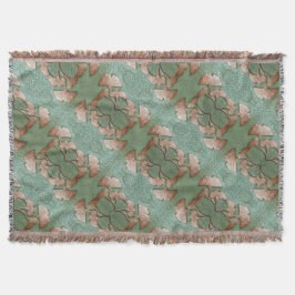 Gingko Throw filt med Fringe