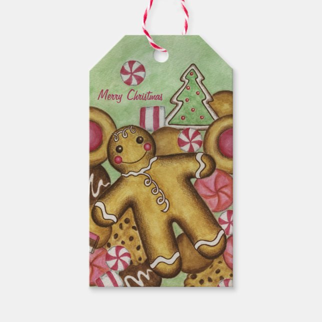 Gingkridskakor Julgodis Presentetiketter (Framsidan)