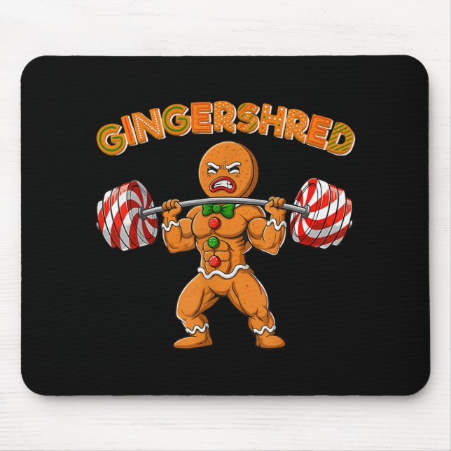 Gingkross Kroppstbyggare Rolig Gingubbe Vikt Musmatta (Framsidan)