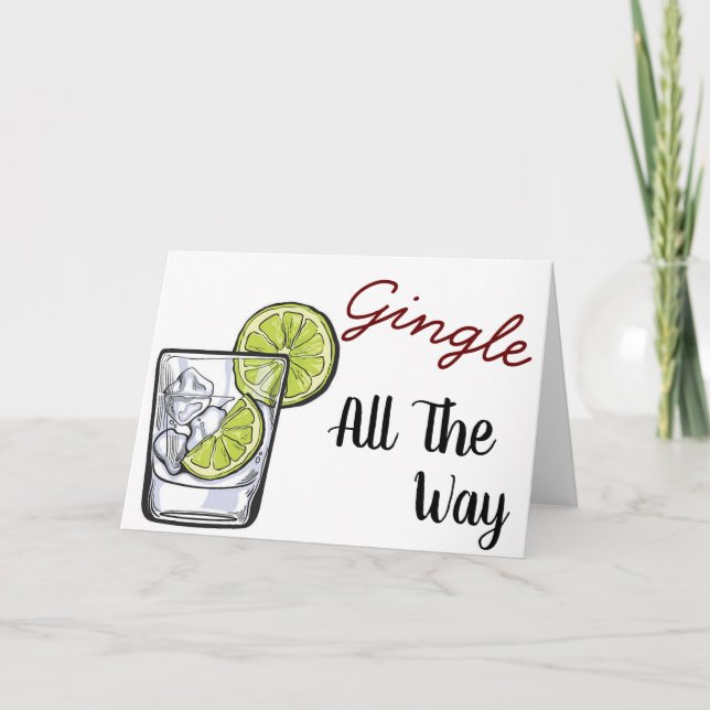 Gingle hela vägen | Gin- och tonårskort Helgkort (Framsida)
