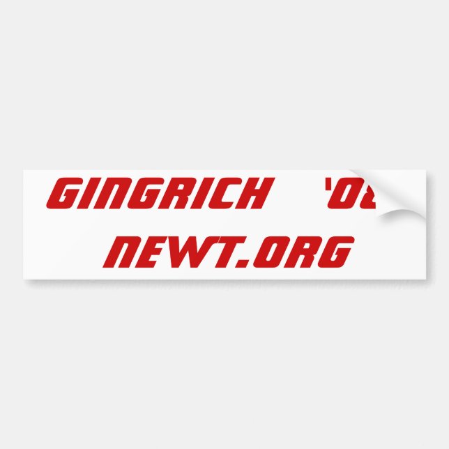 Gingrich   '08 Newt.Org Bildekal (Framsidan)