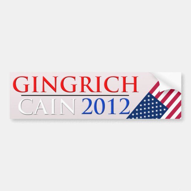 Gingrich/Cain bildekal 2012 (Framsidan)