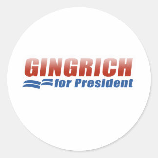 Gingrich för talman (2) runt klistermärke