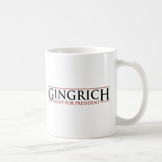 Gingrich - Newt för Presidnet Kaffemugg (Höger)