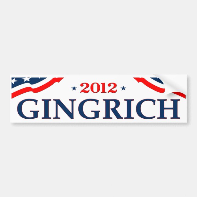 Gingrich president 2012 (v105) bildekal (Framsidan)