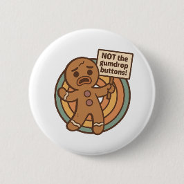 Gingy Christmas Button Pin Knapp