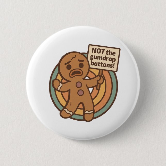 Gingy Christmas Button Pin Knapp (Framsida)