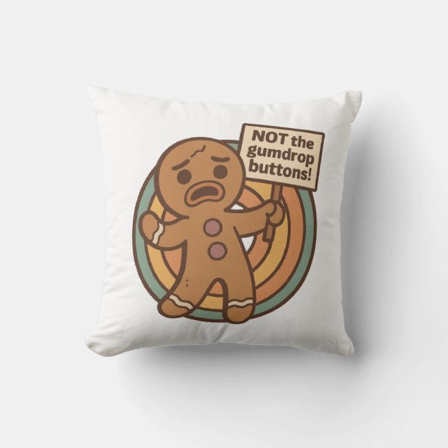 Gingy Gingerbread Christmas Throw Pillow Kudde (Framsida)