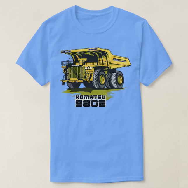 Gining Lastbil Komatsu 980E T Shirt (Design framsida)